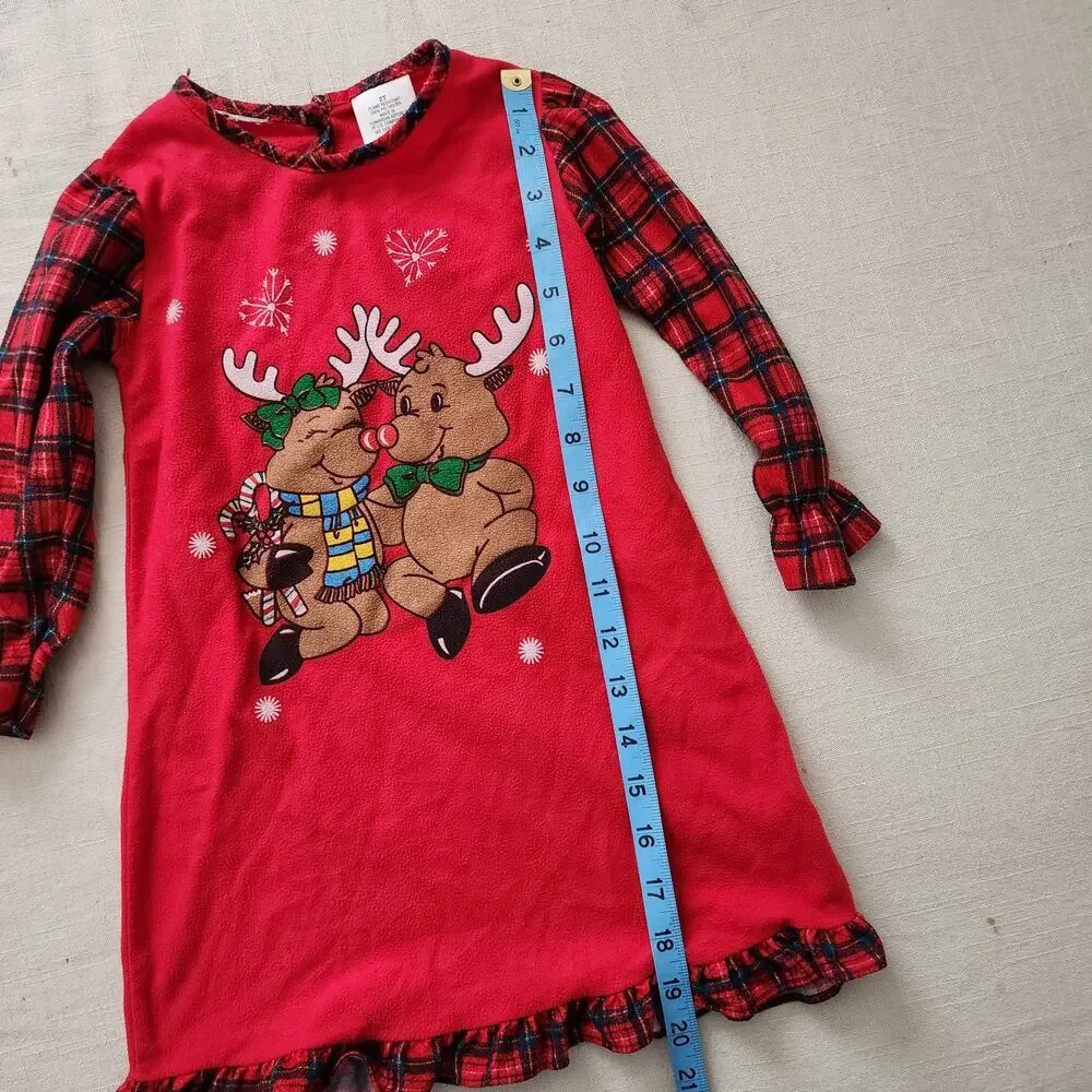Vintage Rudolph Reindeer Nightgown 2t